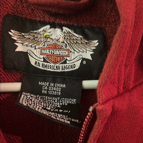 Harley-Davidson Red Hooded Vest - Picture 2 of 4